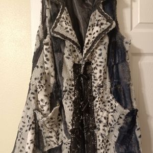Faux furry vest
